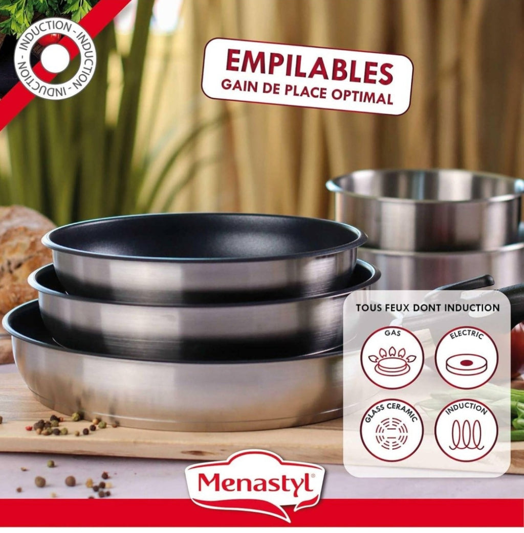 🍳 Batterie de Cuisine MENASTYL IRIS – 8 Pièces – Induction – Neuve 🍳