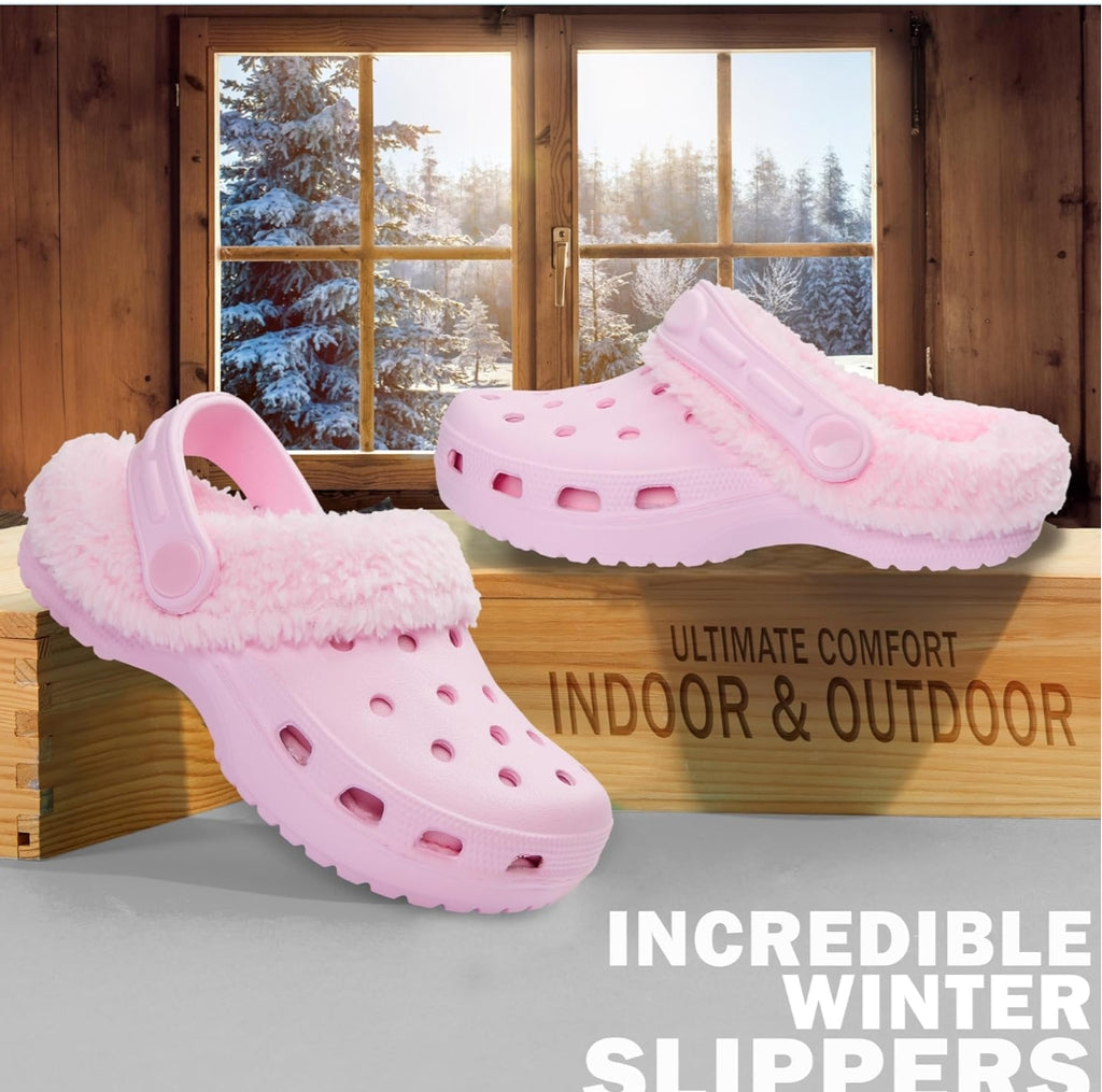 Sabots Enfant Doublés Polaire – Ultra Confort & Pieds Bien Au Chaud ❄️👣