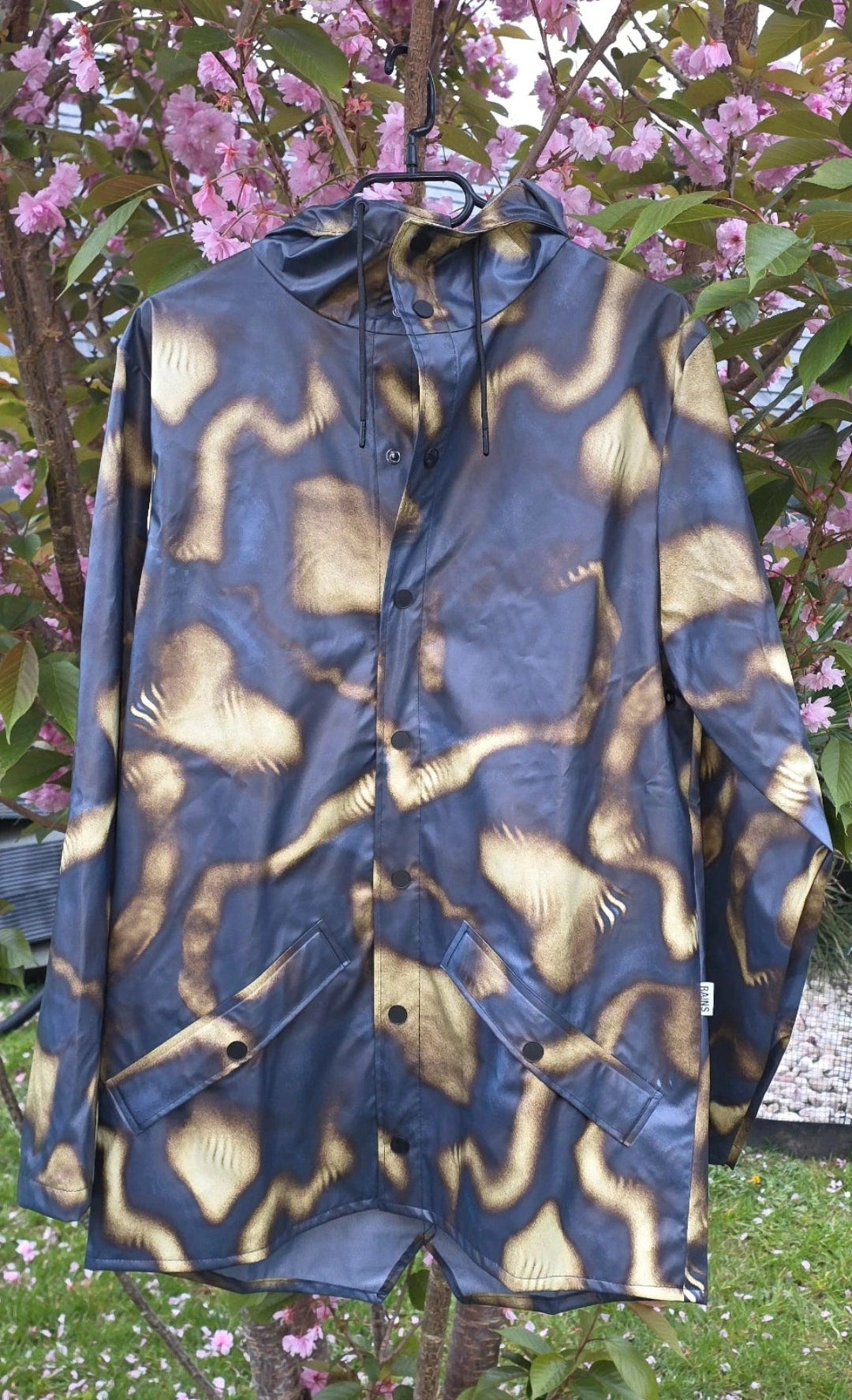 Veste Imperméable RAINS Jacket W3 Morph Bleu Marron – Édition Rare Unisexe Neuve