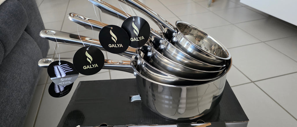 Lot 5 Casseroles Inox Professionnelles