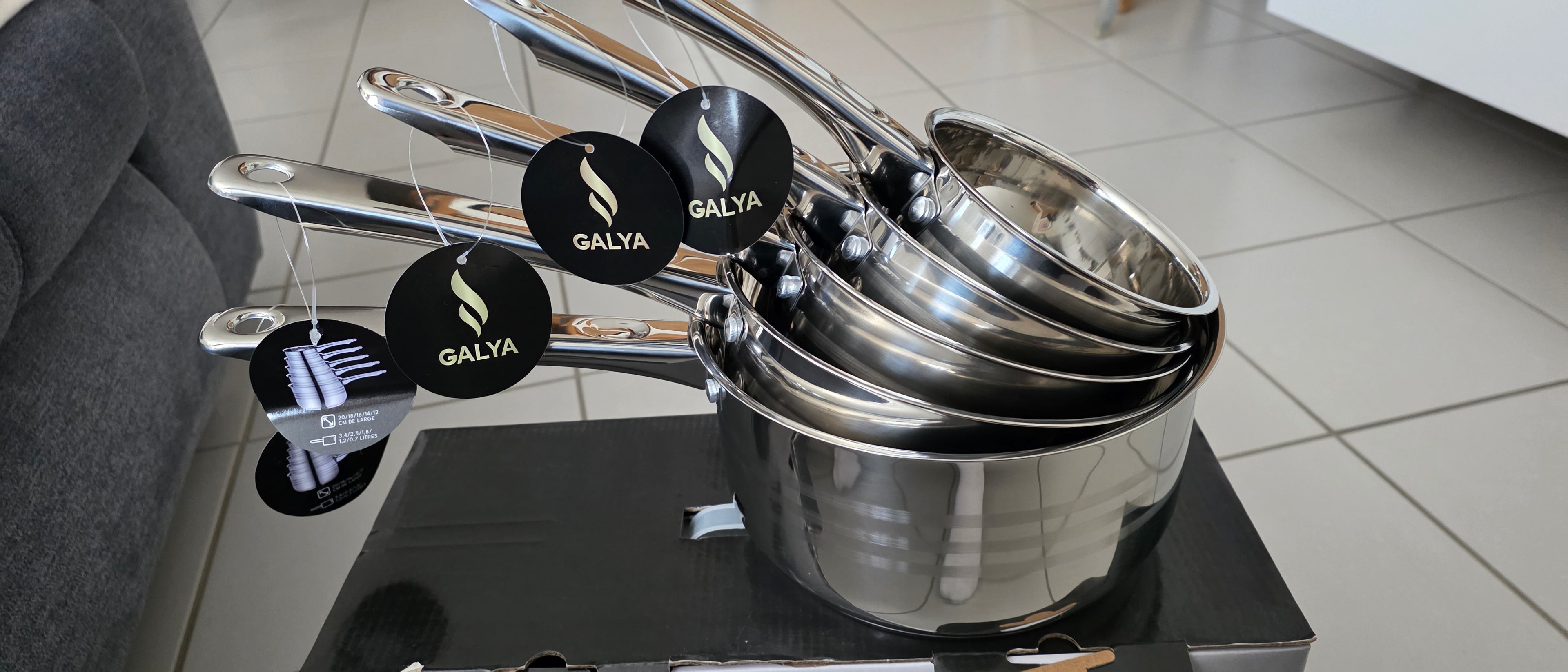 Lot 5 Casseroles Inox Professionnelles