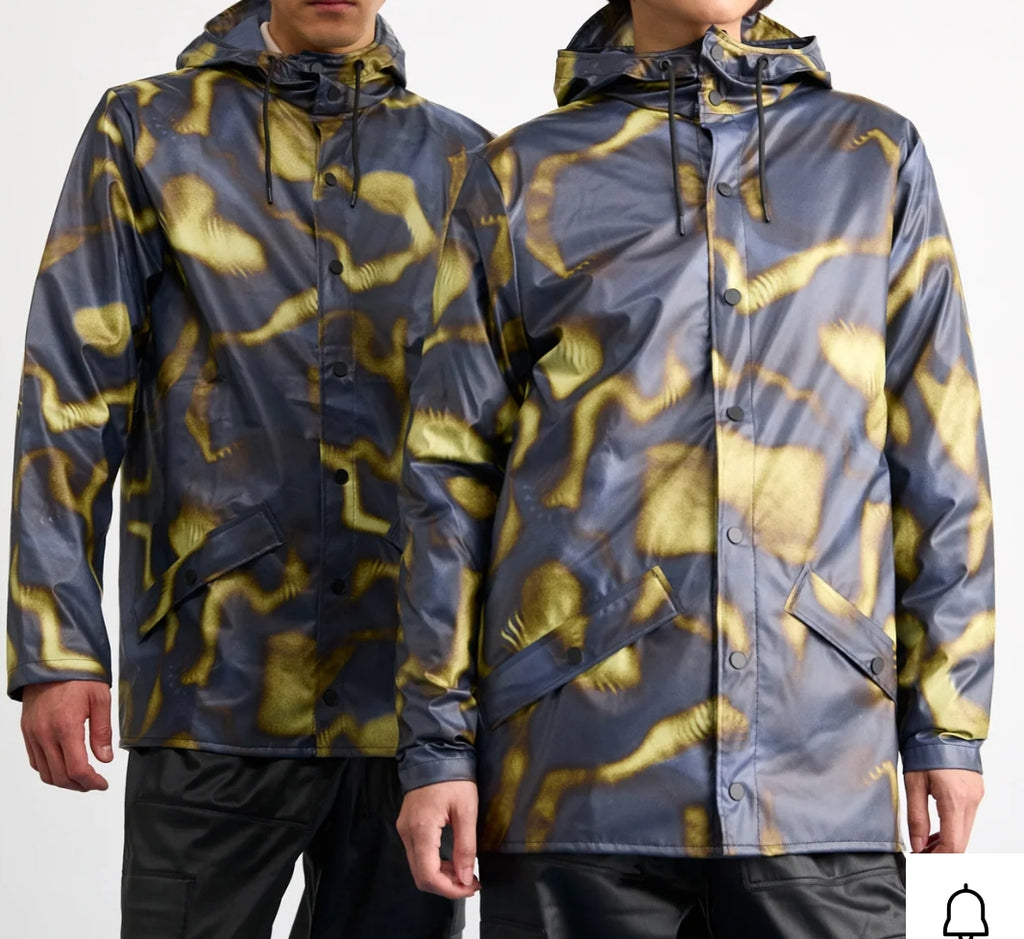 Veste Imperméable RAINS Jacket W3 Morph Bleu Marron – Édition Rare Unisexe Neuve