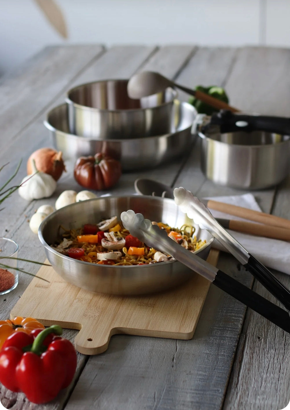 Lot de 3 Casseroles MENASTYL IRIS Inox 18/10 + Poignée Amovible – Tous Feux Induction – Neuf 🍲