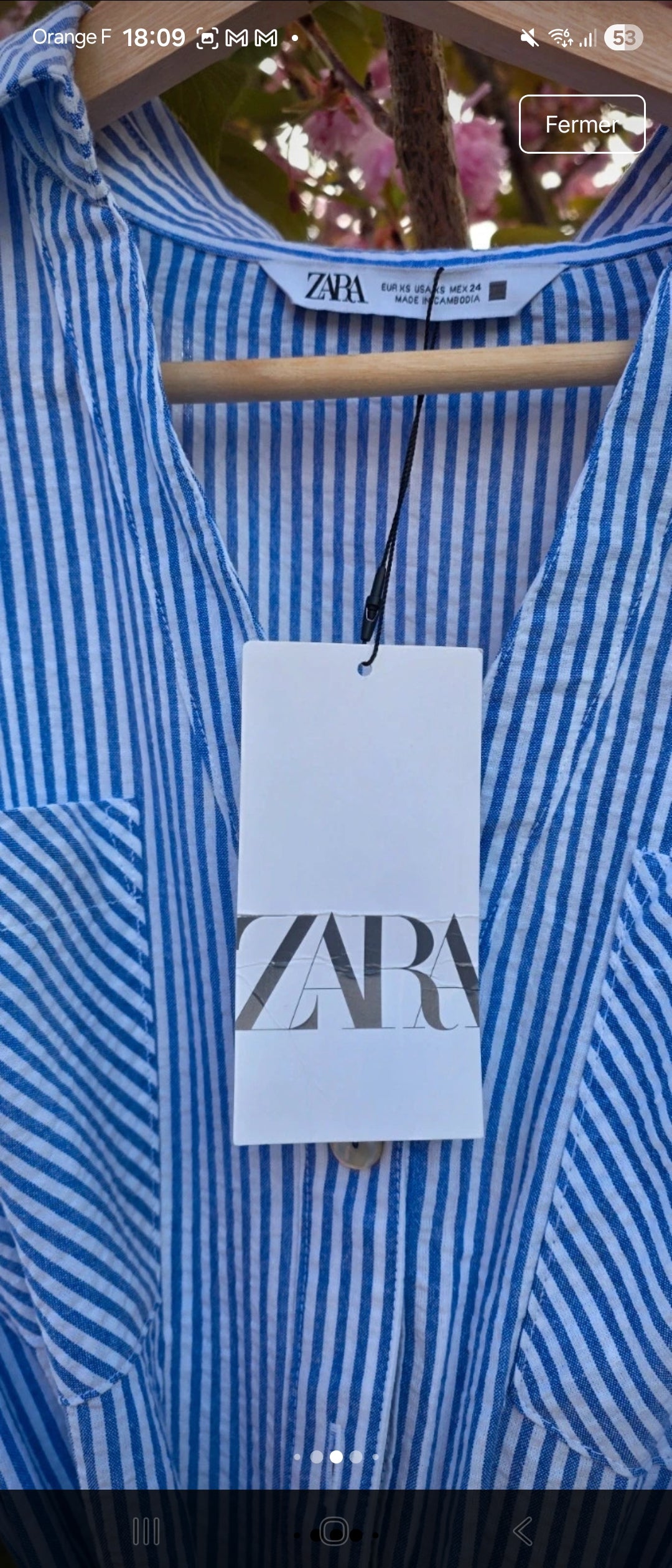 Robe Chemise Longue Femme Zara Rayée Bleu & Blanc avec Ceinture – Style Bohème Chic Été