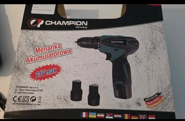 Perceuse Visseuse Sans Fil Champion CP-1514 – 18V Rechargeable avec Mallette