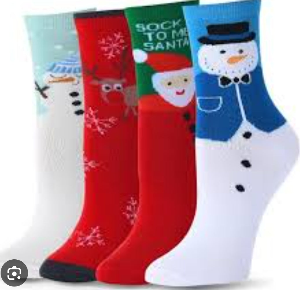 Chaussettes Fantaisie Taille Unique – Modèle Noël & Modèle Chat 🧦✨