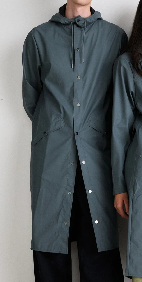Veste Imperméable RAINS Long Jacket Lagon XS – Unisexe