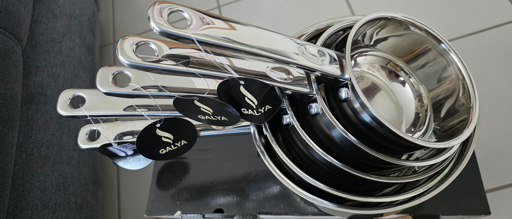 Lot 5 Casseroles Inox Professionnelles
