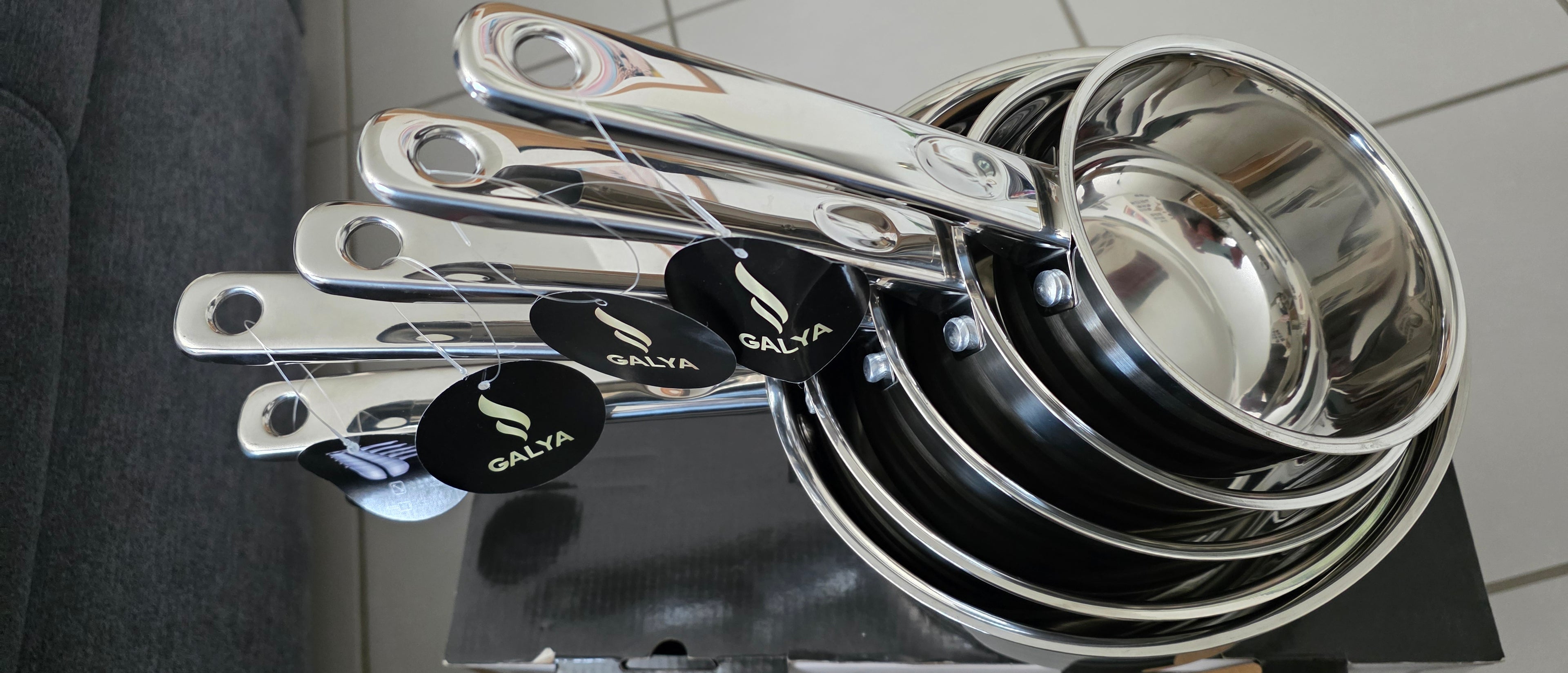 Lot 5 Casseroles Inox Professionnelles