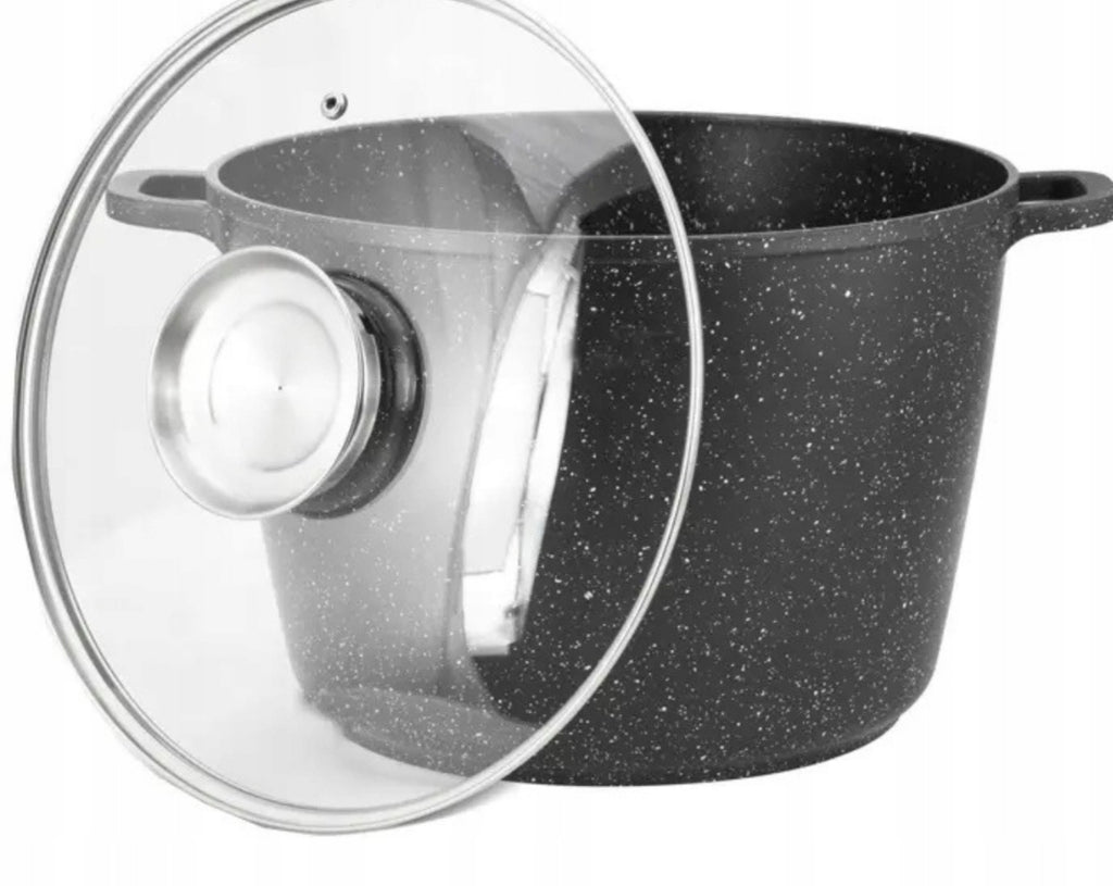 Faitout KRISBERG 5L Effet Marbre – Tous Feux dont Induction – Avec Couvercle Aroma Knob 🍲